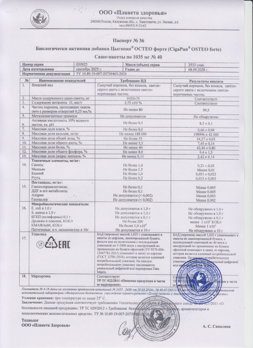 Паспорт №092025